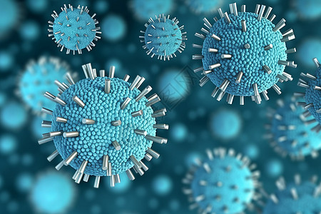 医学流感病毒细胞图片