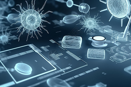 医疗病毒背景图片