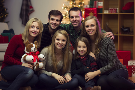 圣诞节与家人在一起图片