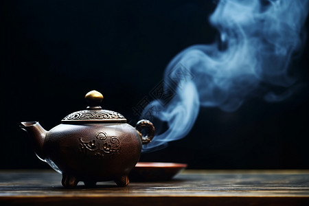复古的茶壶图片