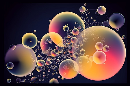 抽象透明分子气泡插图图片