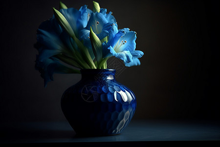 美丽的蓝色花朵背景图片