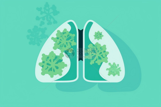 绿肺与病毒载体图片