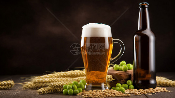 浓郁的小麦啤酒图片