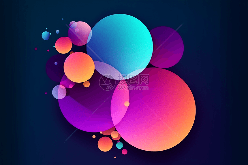 抽象圆圈气泡图片