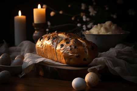 复活节的面包图片
