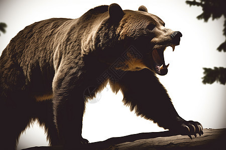 张牙舞爪的大黑熊图片