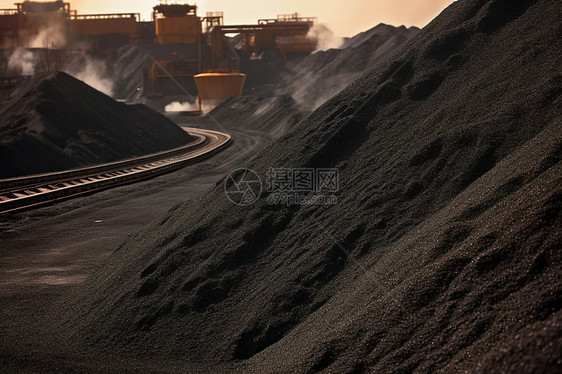 输送原始的煤炭矿物图片