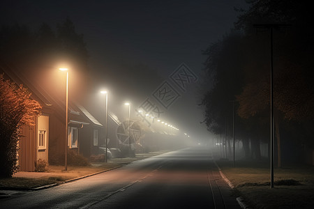 农村的夜晚街道图片
