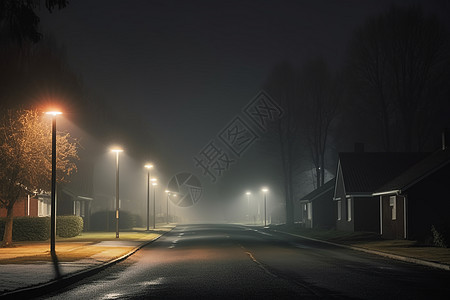 晚上漆黑的街道图片