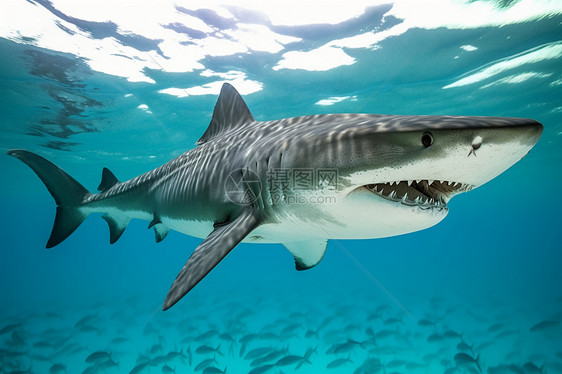 水下顶级捕食者鲨鱼图片