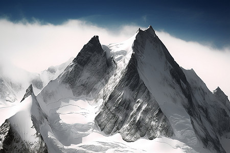 唯美的雪山风景图片