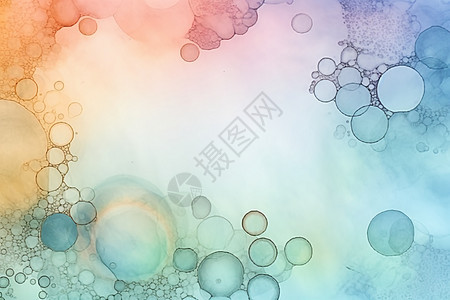 气泡状的水彩背景图片