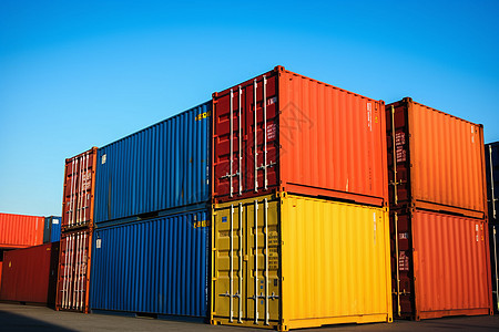 工业运输港口的集装箱图片