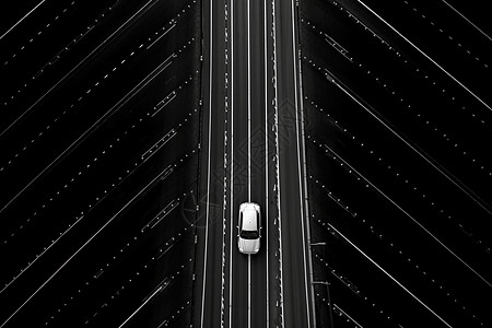 公路上自动驾驶的汽车背景图片