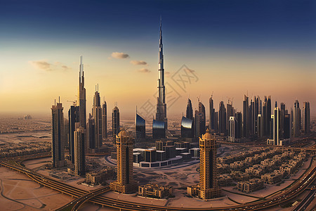 城市的市中心建筑图片