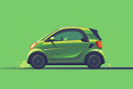 绿色环保的电动汽车图片