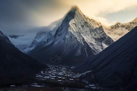 雪山的风景图片