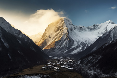 雪山的景色图片