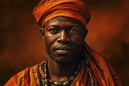 一个非洲男人传统服装和搭配图片