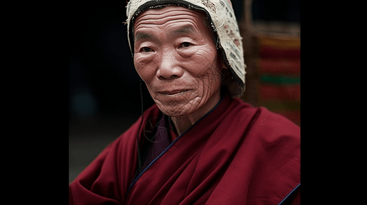 西藏藏民的肖像图片