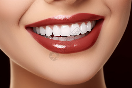 女人美白的牙齿图片
