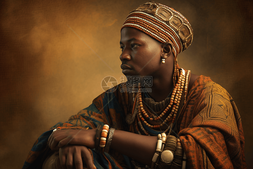 非洲人的传统装扮图片
