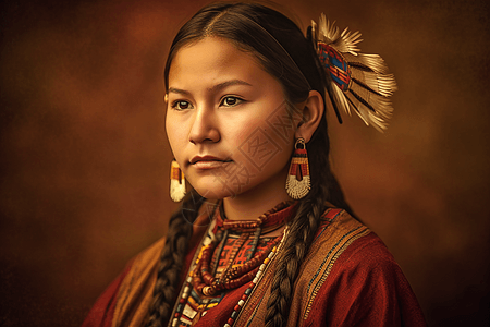 原住民妇女的装扮图片