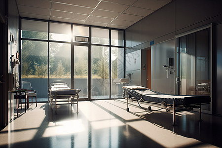 医院病房的病床图片