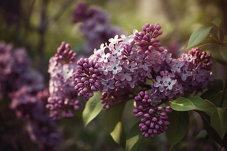 美丽的紫色丁香花图片