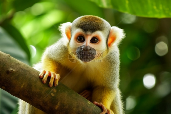 丛林树木上的猴子图片