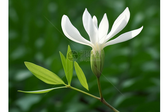 一朵在枝头绽放的木兰花图片