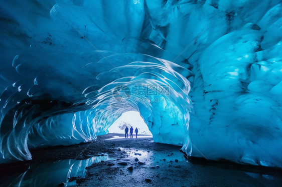 探索冰川水晶洞图片