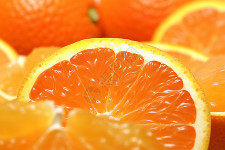被切开的橙子图片