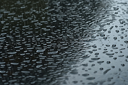 雨天涟漪地面图片