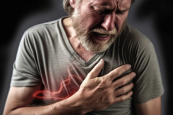 胸口痛的男人图片
