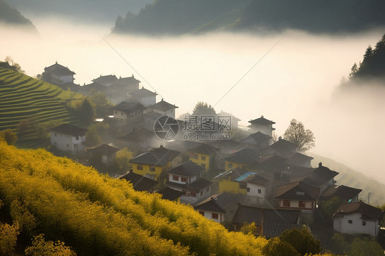 徽派建筑的乡村图片