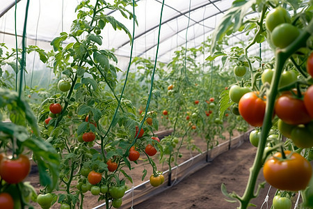 蔬菜大棚里的西红柿图片