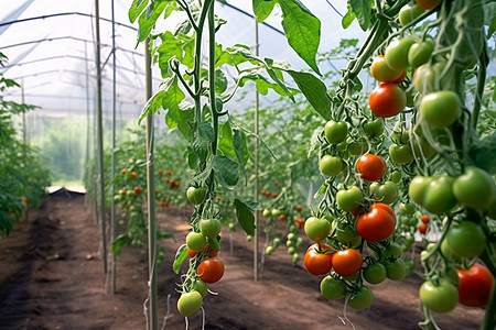 有机番茄植物图片