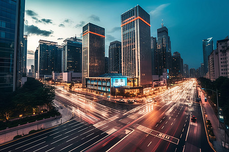 城市的夜景图片