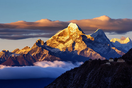 巍峨壮丽的大雪山图片