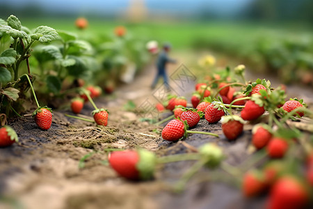 童话世界的草莓园图片