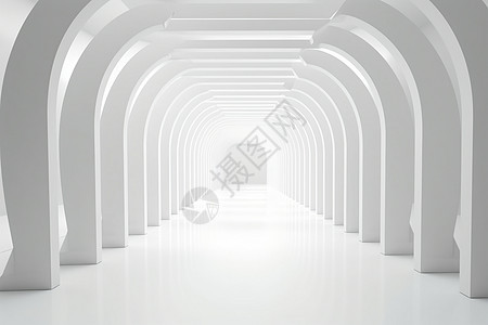 3d光线白色墙壁图片