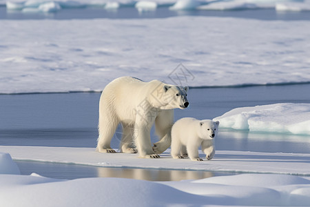 小雪北极的野生动物背景