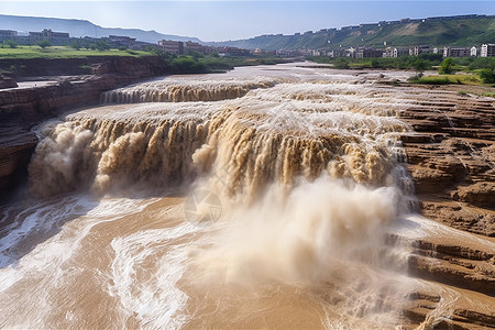 河流的瀑布图片