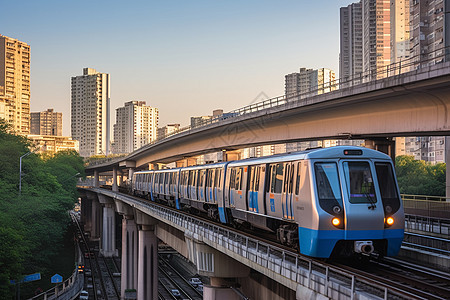 城市中的地铁图片