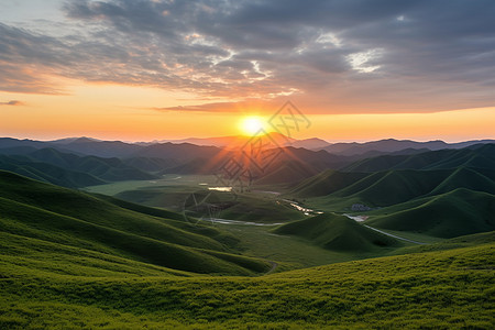 户外的草原风景图片