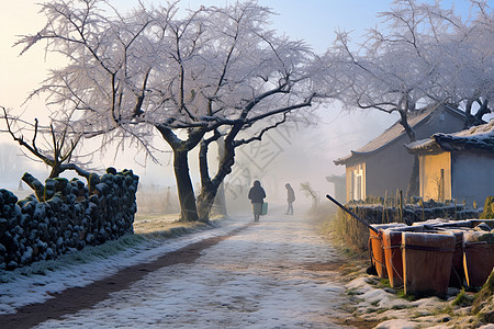 冬季村庄的户外图片