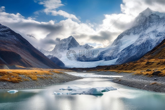 中国西部冰川风景图片