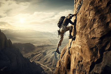 攀岩挑战户外极限高清图片
